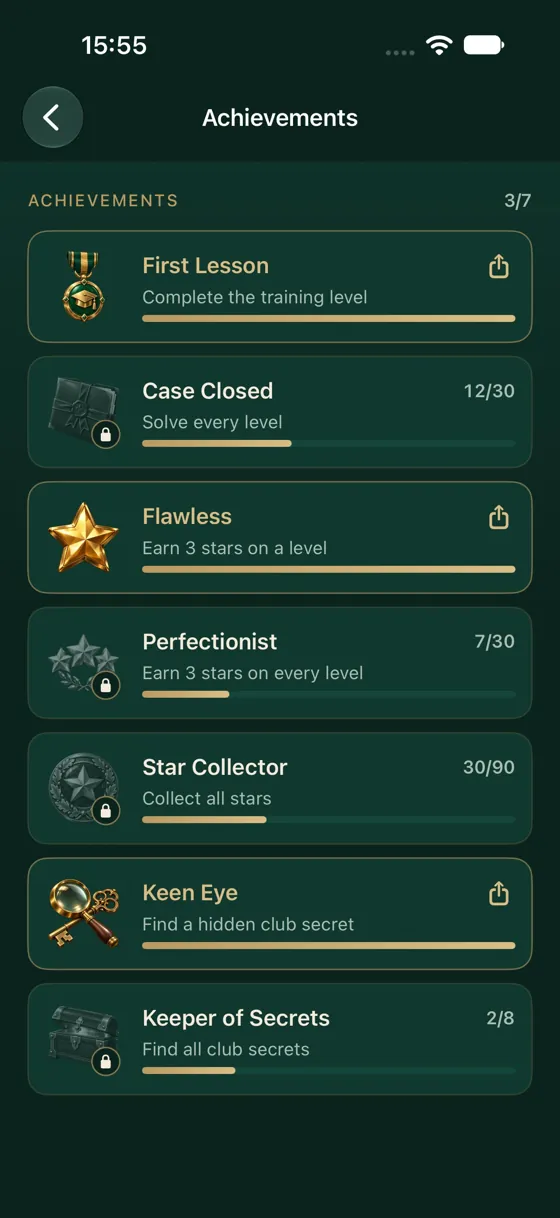 Earn achievements